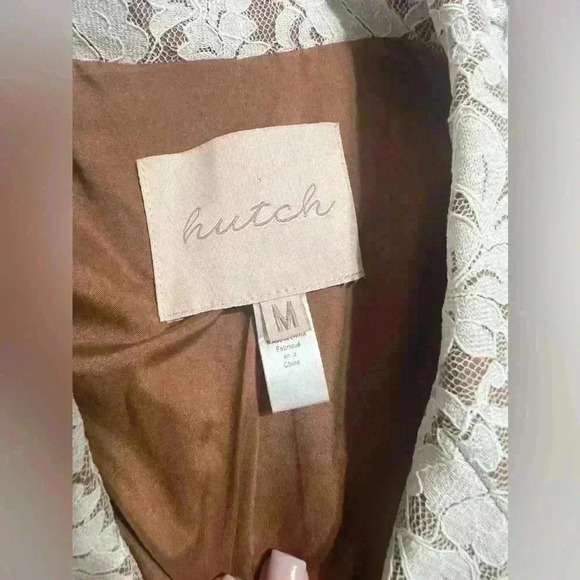 NWOT Anthropologie Hutch Sleeveless Double-Breasted White Lace Blazer Dress - Picture 5 of 11